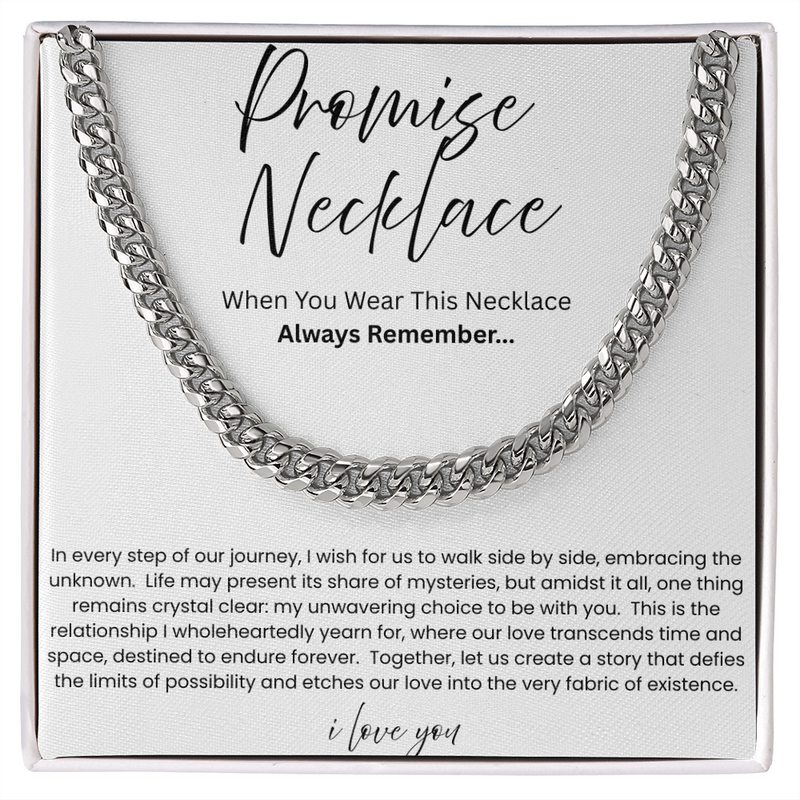 Cuban Link Chain Necklace - Promise Necklace
