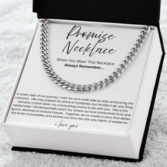 Cuban Link Chain Necklace - Promise Necklace
