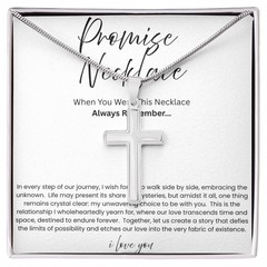 Artisan Cross Necklace with Snake Chain - Promise Necklace