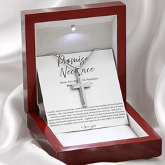 Artisan Cross Necklace with Snake Chain - Promise Necklace
