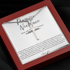 Artisan Cross Necklace with Snake Chain - Promise Necklace